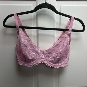 Savage X Fenty Pink Lace Underwire Bra
